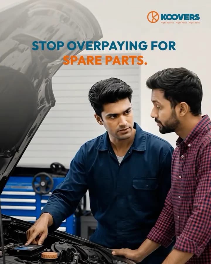 Two mechanics checking an engine: “Stop overpaying for spare parts”