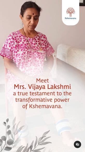 Testimonial creative introducing Mrs. Vijaya Lakshmi