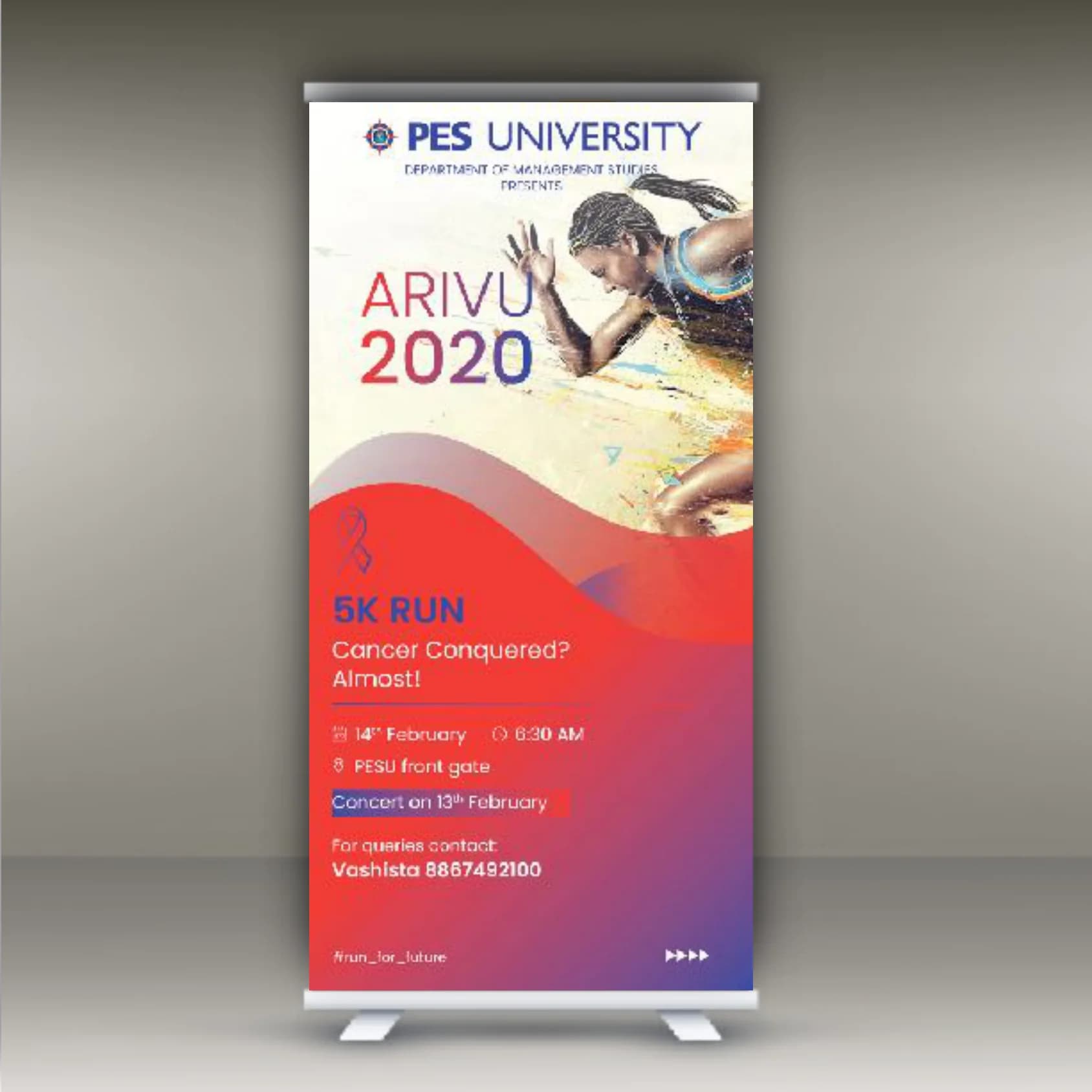 The ARIVU 2020 standee in place