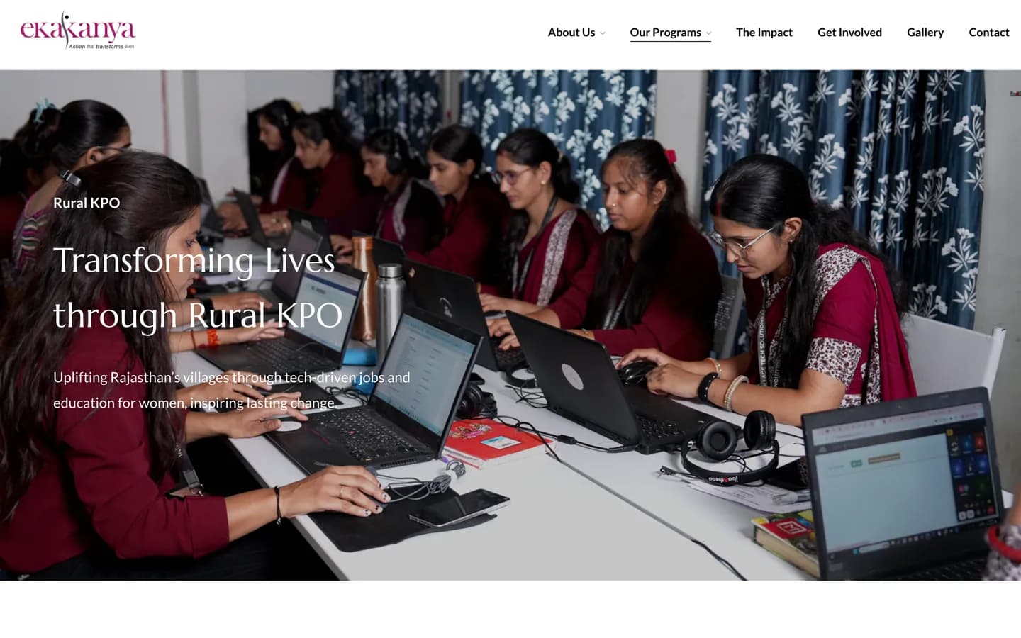 The Rural KPO page — Transforming Lives through Rural KPO