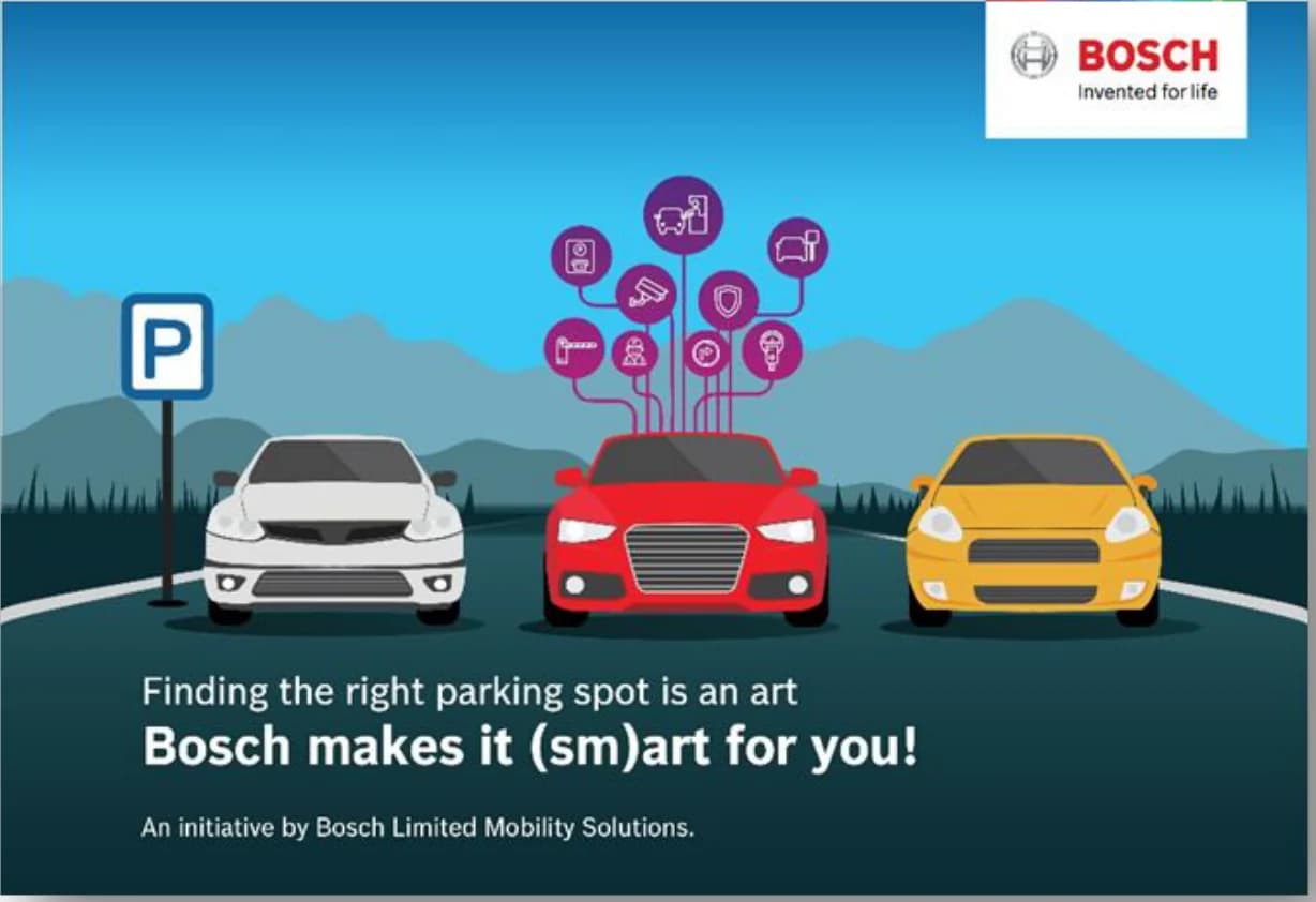 Lalbagh creative: “Finding the right parking spot is an art. Bosch makes it (sm)art for you!”