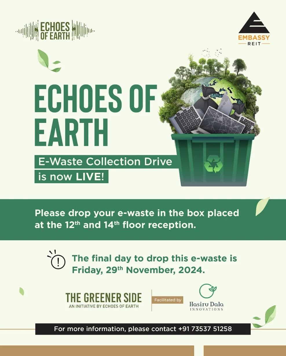 Echoes of Earth: e-waste collection drive is now live