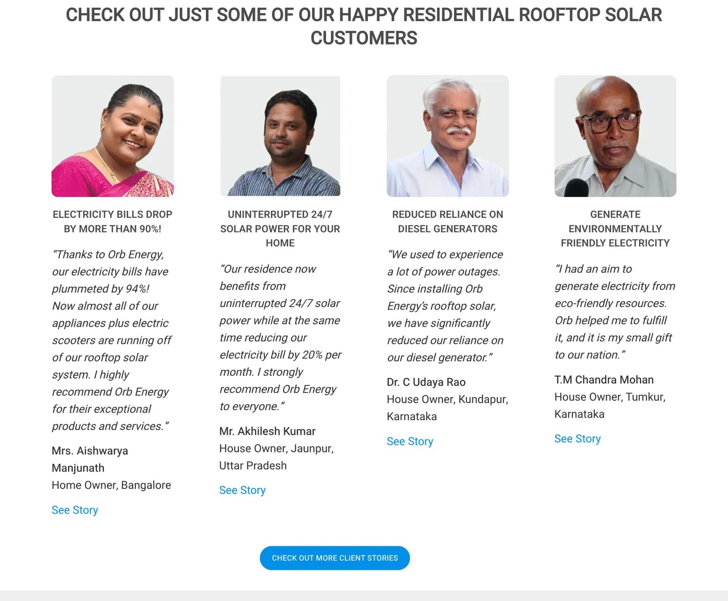 Trust: Real customer stories on orbenergy.com