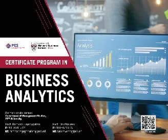 Display ad: Certificate Program in Business Analytics