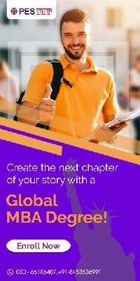 Skyscraper banner ad: Global MBA Degree, enrol now