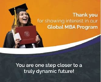 Emailer: “Thank you for showing interest in our Global MBA Program”