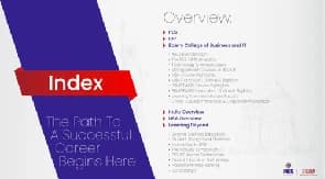 Presentation template — Index slide