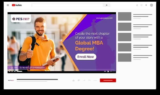 YouTube video ad: “Create the next chapter of your story with a Global MBA Degree”