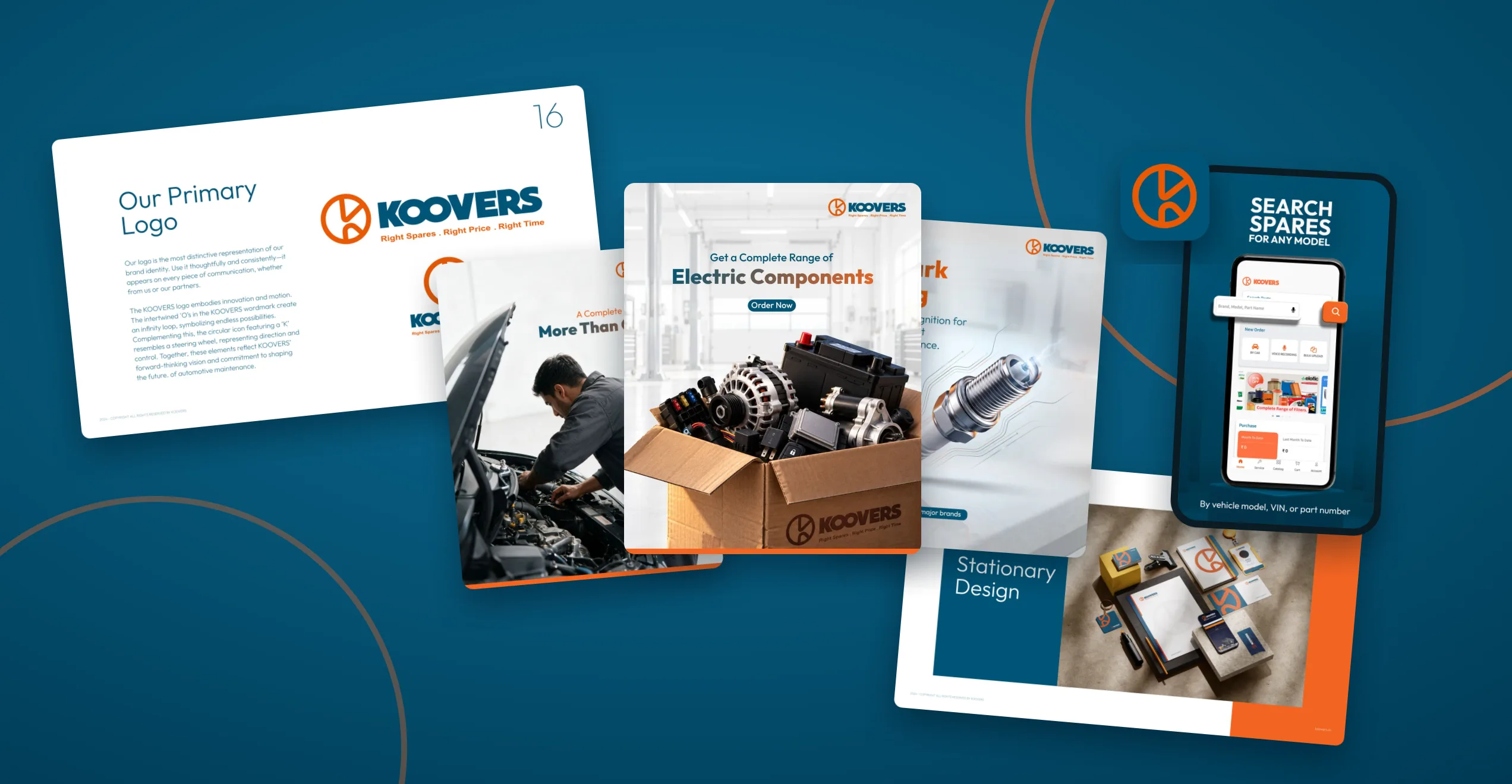 Koovers brand guidelines, social creatives and the Koovers app on Google Play