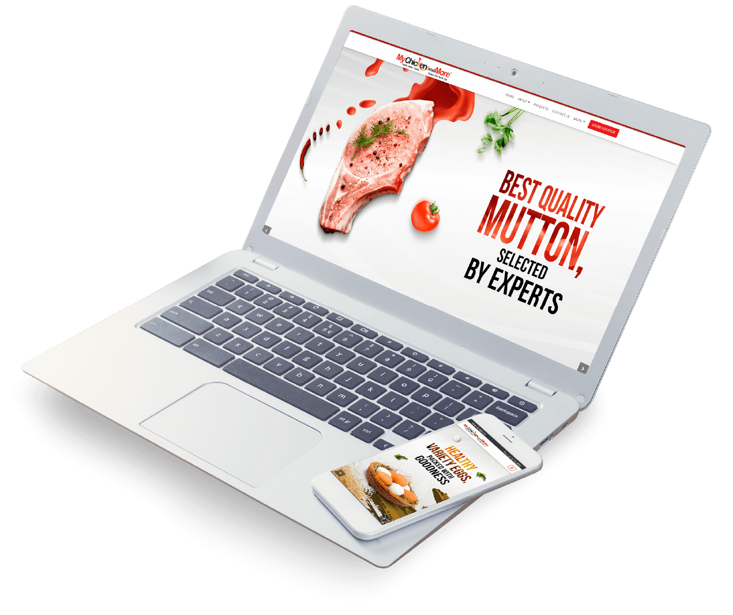 My Chicken Website Main Shot